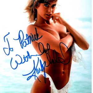 Kathy Ireland autographed signed 8x10 sexy bikini photograph - to Patrick