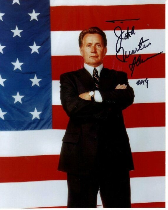 Jed Bartlet Stream The West Wing Uk Martin Sheen Autographed