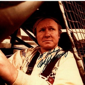 Cale Yarborough autographed signed 8x10 nascar photograph - to john