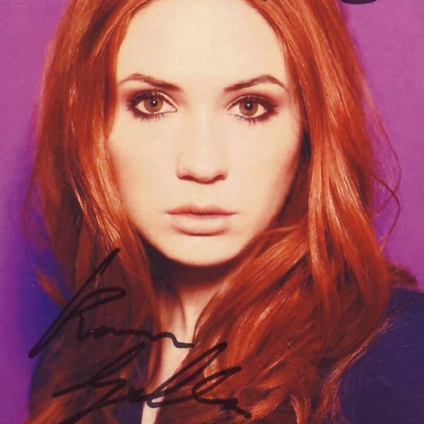 Karen gillan autographed signed photograph - to eve