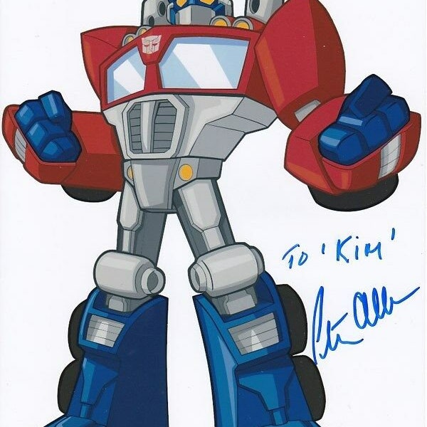 Peter Cullen autographed signed 8x10 transformers optimus prime photograph - to kim