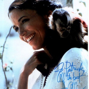 Karen Allen autographed signed 8x10 raiders of the lost ark photograph - to Patrick