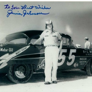 Photo nascar 8 x 10 dédicacée et dédicacée par Junior Johnson - à john