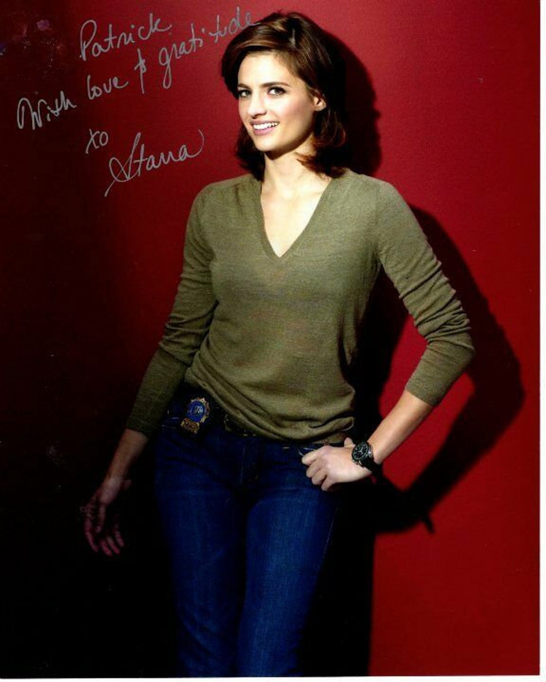 Stana Katic Autographed Signed Castle Kate Beckett Photograph to Patrick -  Etsy Norway