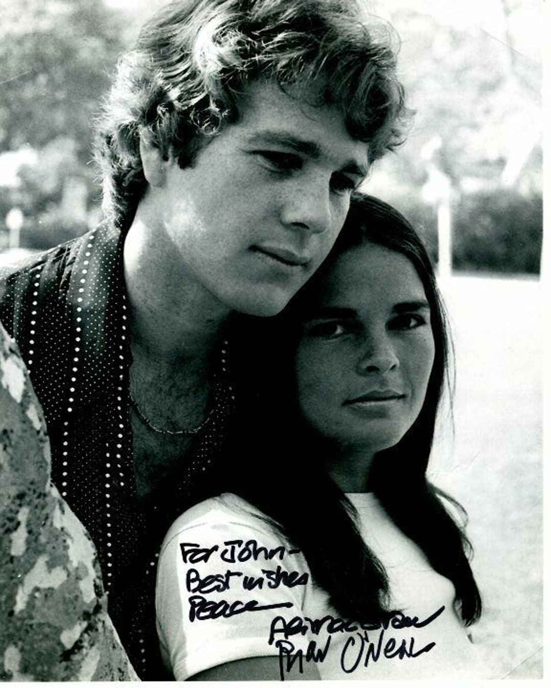 Ryan O Neal And Ali Macgraw Autographed Signed Love Story Etsy