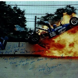 Tom Sneva autographed signed 8x10 photograph - to patrick amazing content
