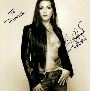 Gretchen Wilson gesigneerde, gesigneerde foto van 8 x 10 - aan Patrick