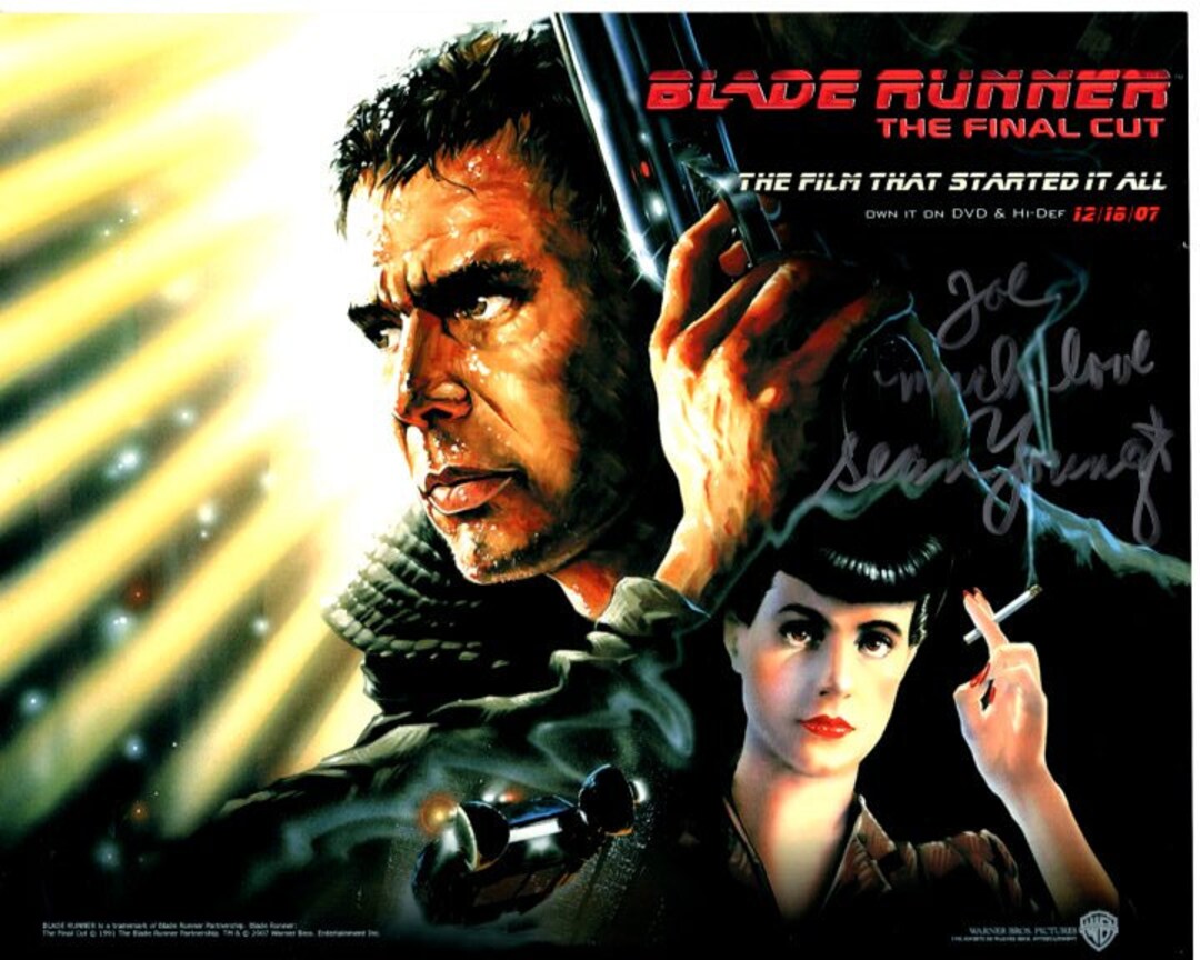 ライフキャスト ライフマスク ショーンヤング ブレードランナー ショーン・ヤングのサイン入り8x10ブレードランナーレイチェル写真