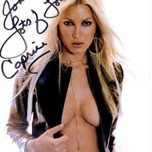 Caprice autographed signed autographed 8x10 photograph - to John