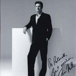 Colin Firth signed autographed 8x10 photograph - to Patrick ( full signature rare )
