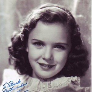 Gloria Jean autographed signed 8x10 photograph - to Patrick