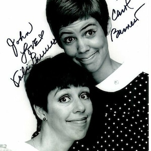 Carol Burnett and Vicki Lawrence autographed signed 8x10 photograph - to John