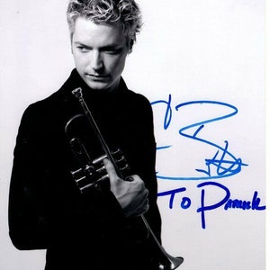 Photographie autographiée et signée de Chris Botti de 8 x 10 pouces - à Patrick