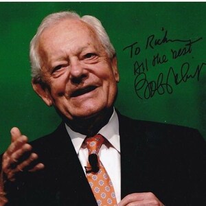 Bob Schieffer autographed signed 8x10 photograph - to rick