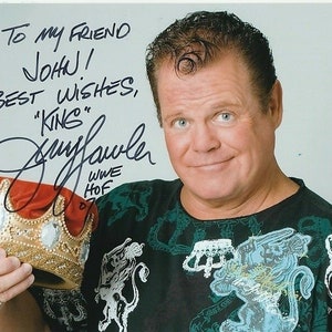 Jerry The King Lawler autographed signed 8x10 wwe wrestling photograph - to john