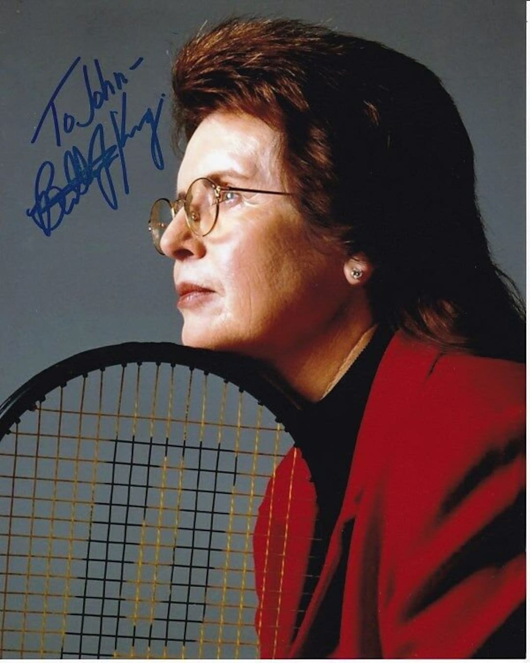 Billie Jean King Autographed Signed 8x10 Tennis Photograph - to John - Etsy