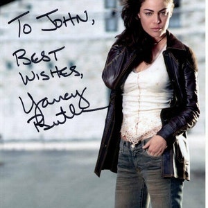Yancy Butler signed 8x10 witchblade det. sara pez pezzini photograph - to john