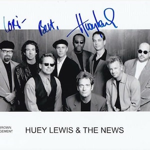 Huey Lewis autographed signed 8x10 photograph - to Lori
