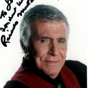 Ricardo Montalban autographed signed 4x5 photograph - to lori