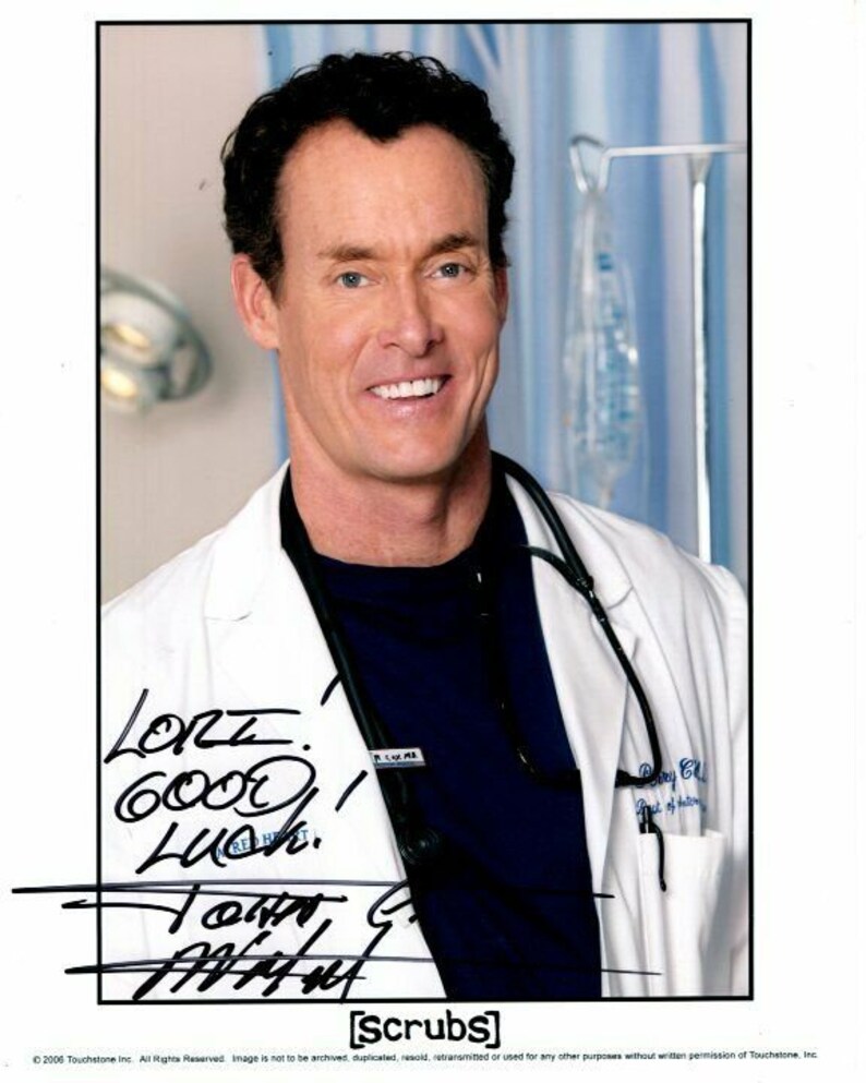 John c. mcginley autographed signed scrubs dr. perry cox photograph to lori image 1