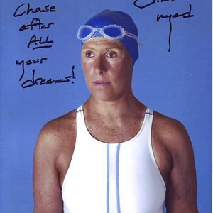 Diana Nyad autographed signed autographed 8x10 photograph - to Sarah