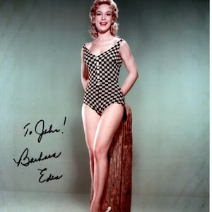 Barbara Eden autographed signed 8x10 Sexy Bathing Suit photograph - to John