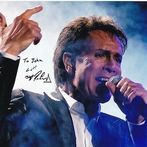 Cliff Richard autographed signed 8x10 photograph - to John