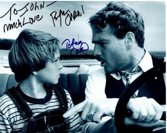 ライアン＆テイタム・オニールのサイン入り8x10ペーパームーン写真