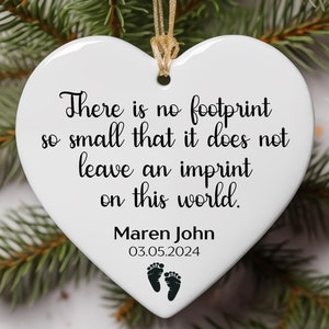 Baby Loss Gift, Memorial Baby Ceramic Heart Ornament, Baby in Heaven Keepsake, Miscarriage Memorial for Angel Baby, Infant Loss Gift