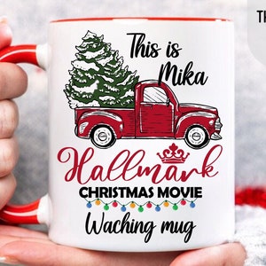 Personalized This is my Hallmark Christmas Movie Watching Mug, Hot Chocolate Mug, Christmas Gift, Hallmark Christmas Movies, Holiday Spirit