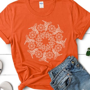 Hummingbird Shirt / Mandala Hummingbird Tee / Bird Lover Shirt / Animal Lover Tee / Gift For Her / Birthday Gift Tee