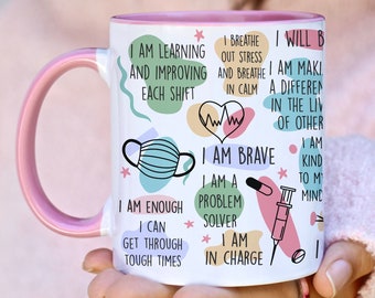 Nurse Affirmation Mug - Positive Affirmation Mug - NHS Secret Santa - Motivational Mug - Positivity Mug - Nurse Gift - NHS Gift