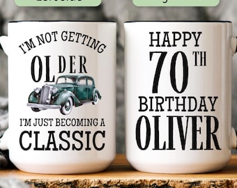 Personalized Funny 70th Birthday Gift for Men, Dad, Grandpa or Uncle Born in 1954, Brother, Friend Turning 70 Bday Party Present