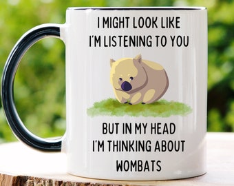 Wombat Mug - Funny Wombat Gift for Her - Cute and Adorable Coffee Mug - Ideal Wombat Lover Present - Funny Mug - Christmas Gifts