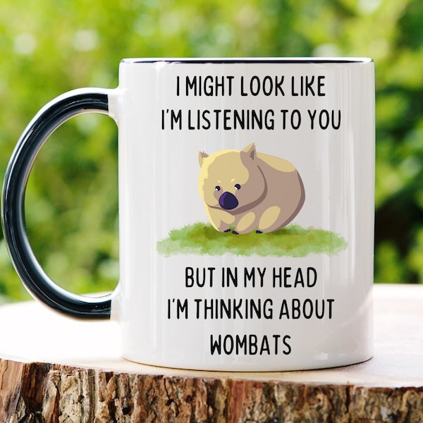 Wombat Mug - Funny Wombat Gift for Her - Cute and Adorable Coffee Mug - Ideal Wombat Lover Present - Funny Mug - Christmas Gifts