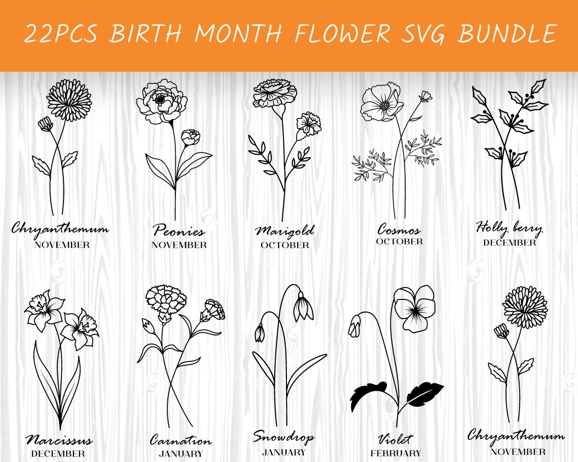 96 Birth Flower Tattoos For Each Month  Our Mindful Life