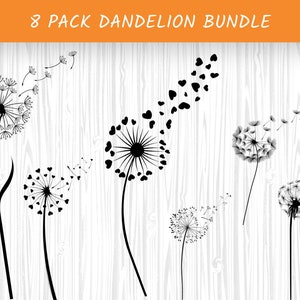 Dandelion Svg Bundle, Dandelion Svg, Dandelion Png, Clipart, Just Breathe Svg, Dandelion Blowing Svg, Dxf, Cut files for Cricut, Silhouette