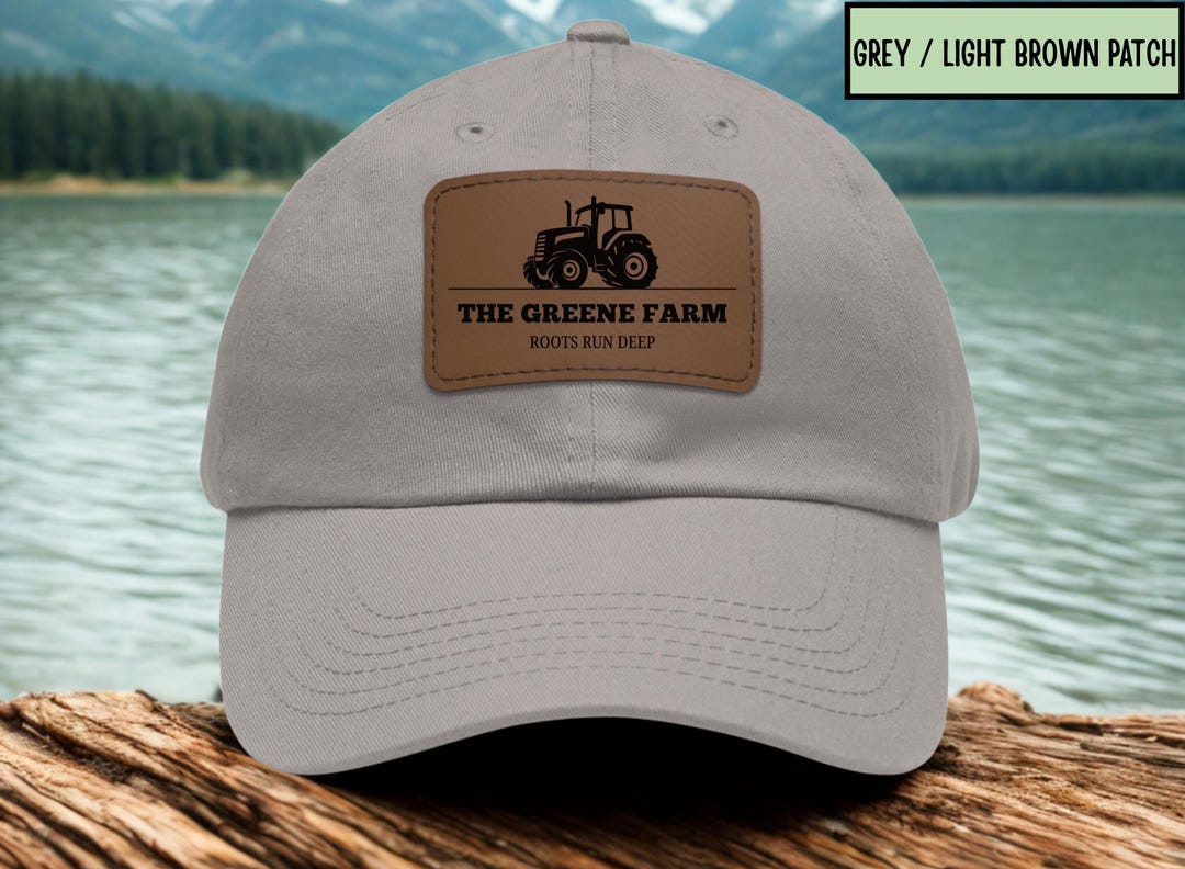 Custom Farm Hat, Farmers Gift, Custom Leather Patch Hat, Farming Hat ...