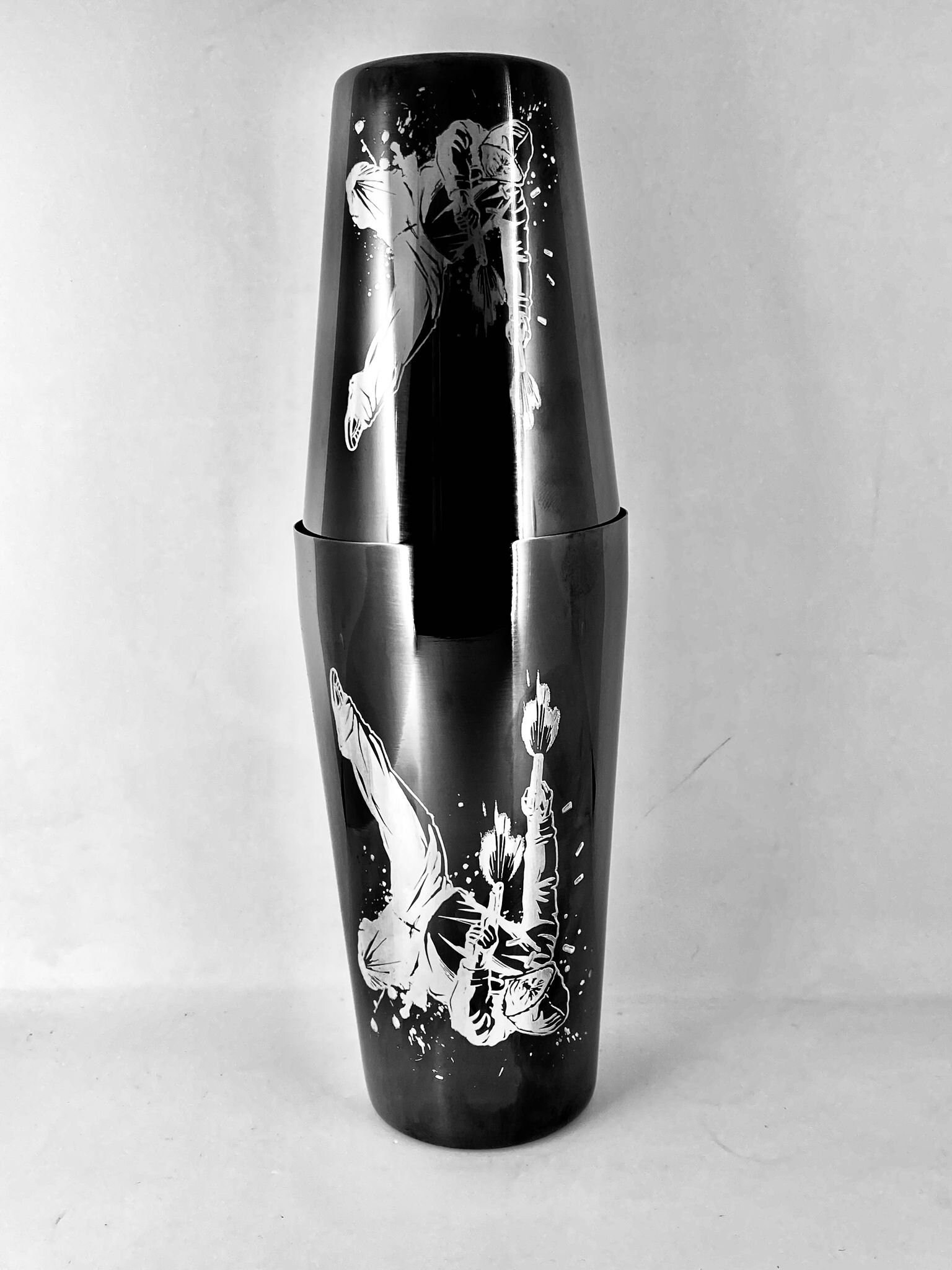 Bar Boss Titanium Tin on Tin Cocktail Shaker Gangster Themed Etsy