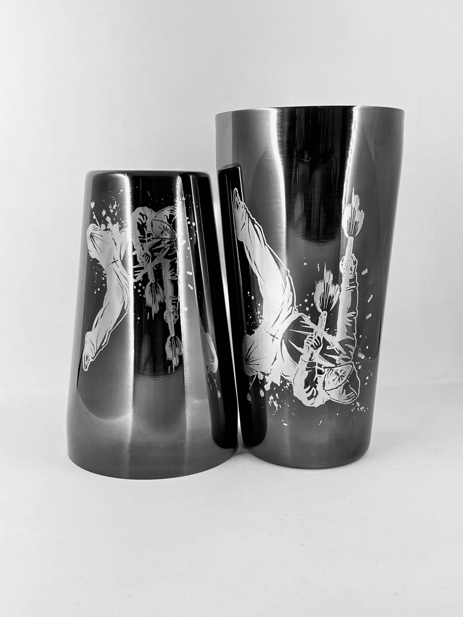 Bar Boss Titanium Tin on Tin Cocktail Shaker Gangster Themed Etsy