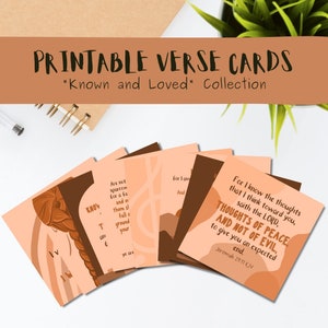 Collection Connu et aimé, Cartes bibliques de la LSF, Sainteté de la vie, Cartes de versets de la Bible, Cartes mémoire de la Bible, Jolies cartes d'encouragement, Bohème