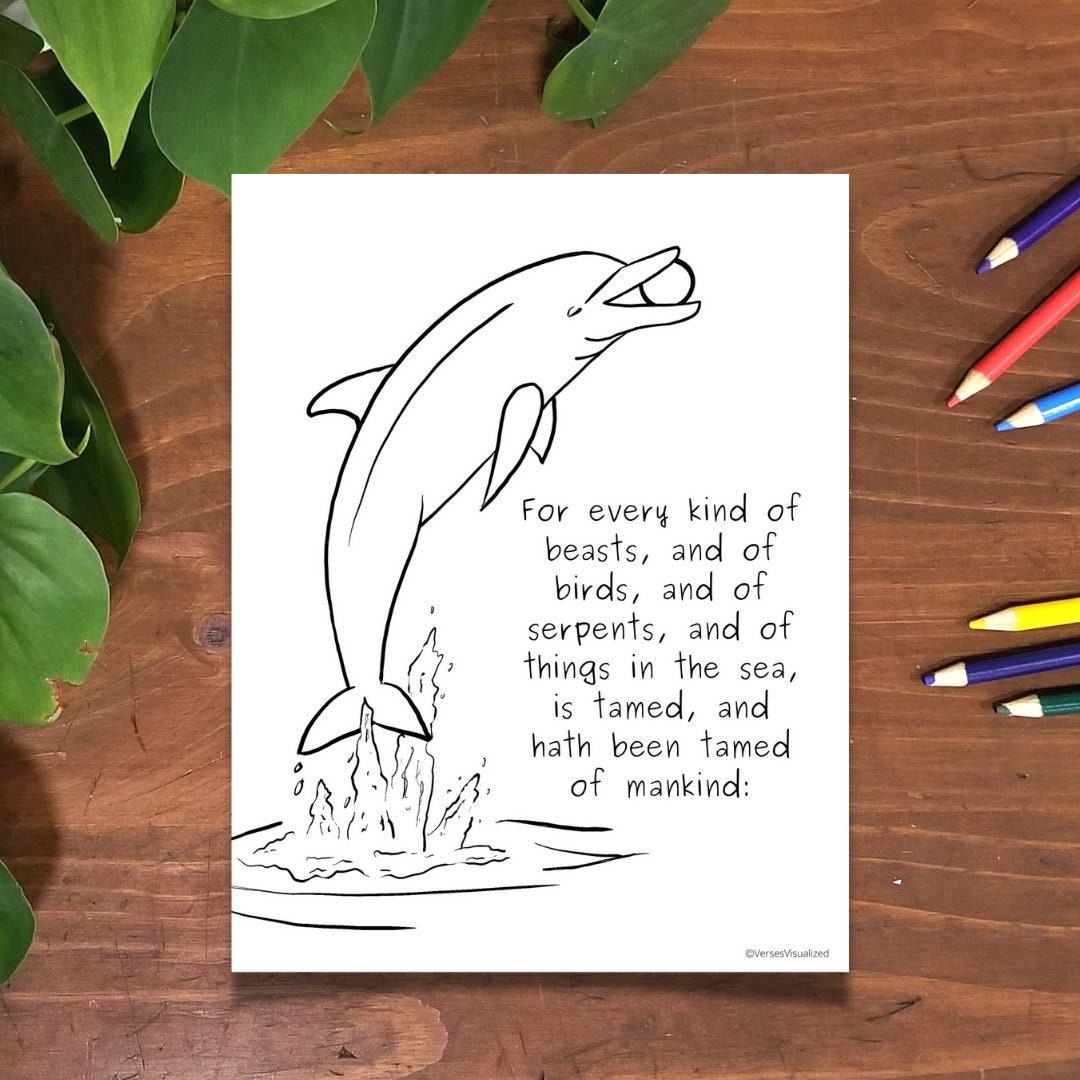 Bible Verse Pack of 10 Coloring Pages! James 3:1-12, KJV, Printable ...