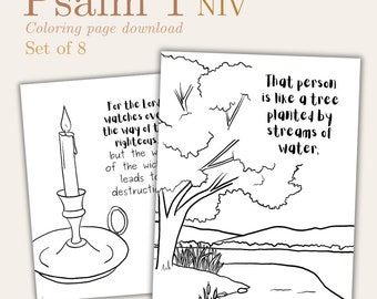 Psalm 1 NIV Coloring Pages: Kid's Bible Verse (PDF Download)
