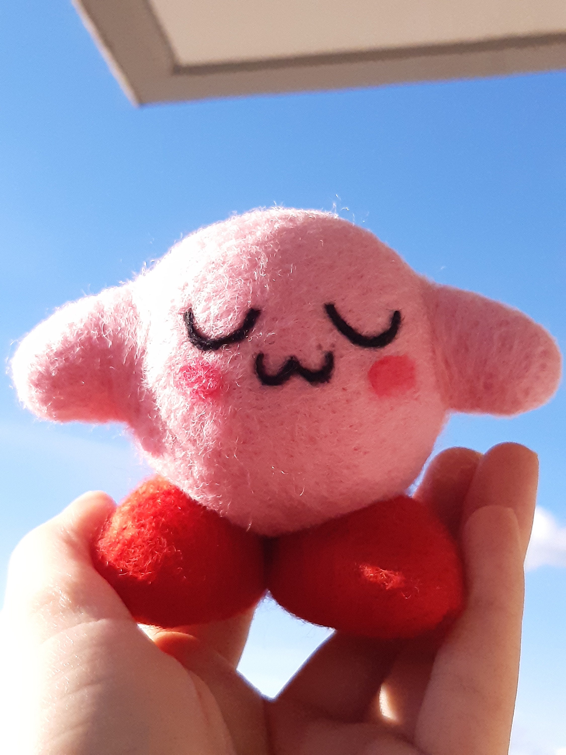 Uwu Needle Felted Kirby Etsy