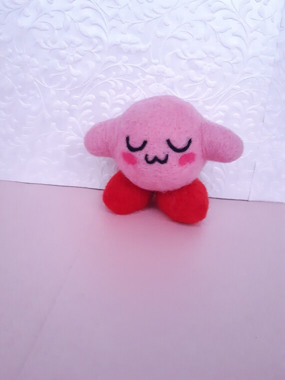 Uwu Needle Felted Kirby Etsy