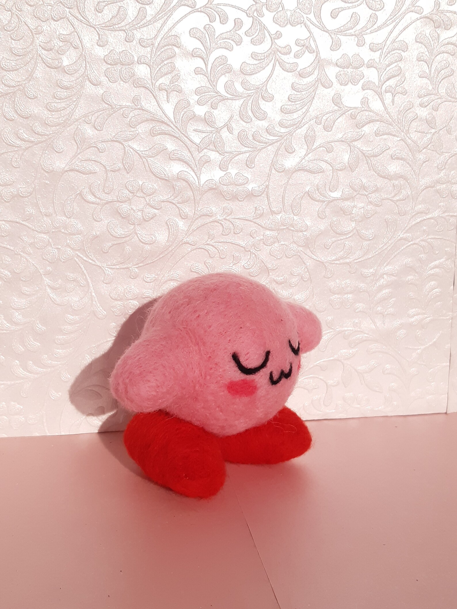 Uwu Needle Felted Kirby Etsy