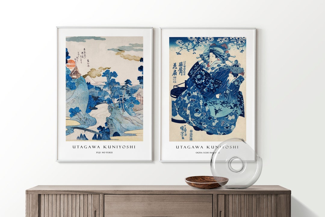 Utagawa Kuniyoshi Japanese Art Print Set of 2 Japanese - Etsy
