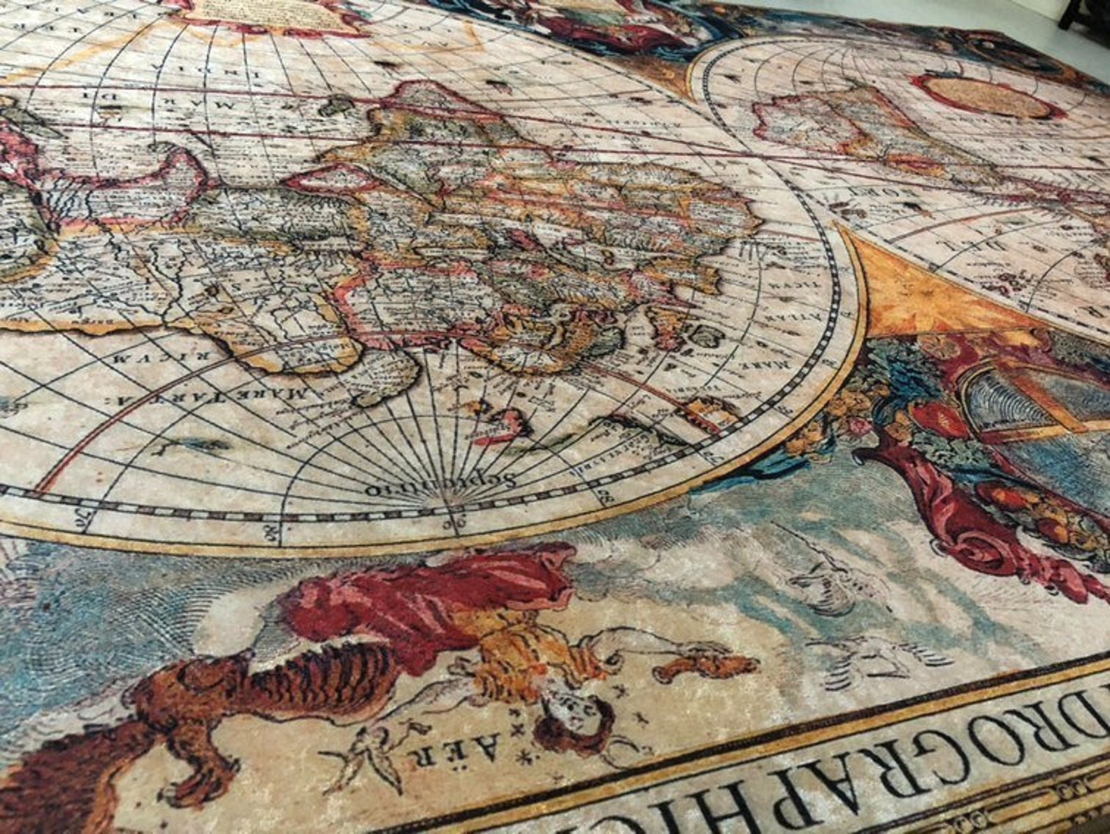 Vintage World Map Carpet / Rug Etsy Australia