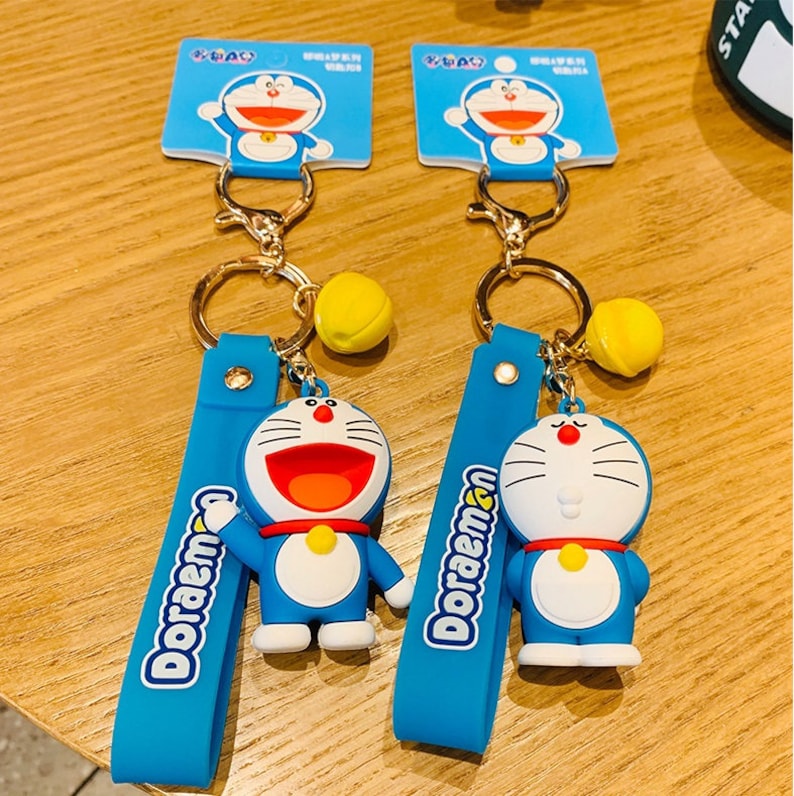 Doraemon Keychain Doraemon Key FOB Doraemon Key Ring Etsy