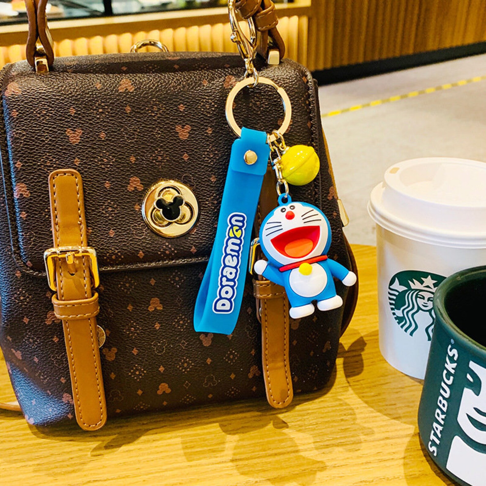 Doraemon Keychain Doraemon Key FOB Doraemon Key Ring Etsy